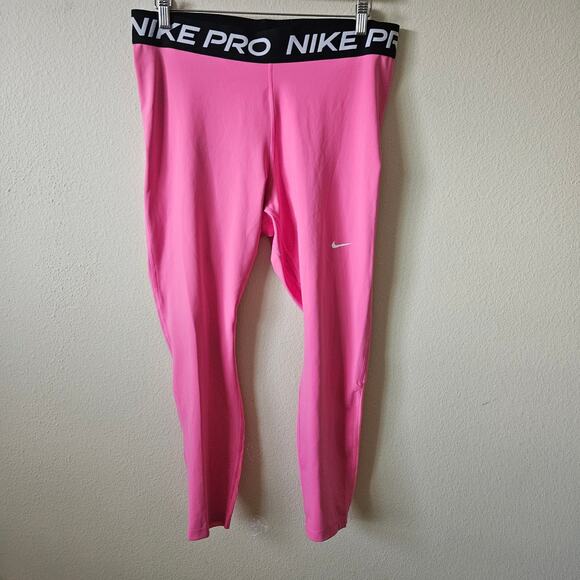 Nike Plus Size Nike Pro 365 Leggings Pink 1X - Picture 1 of 8